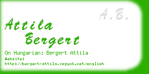 attila bergert business card